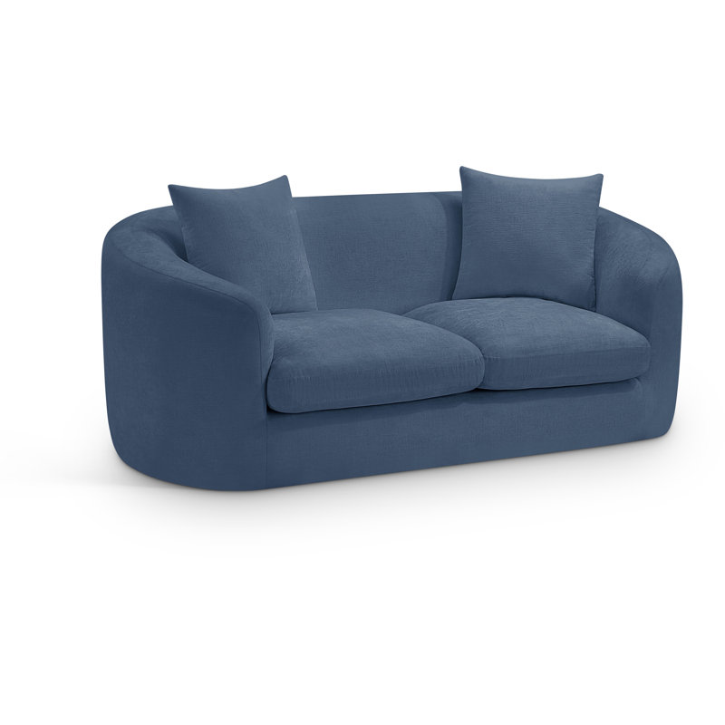 Causeuse Penelope, Tissu chenille bleu clair
