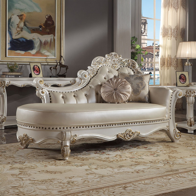 Chaise longue Aaryn avec 2 coussins, Cerisier, Cerisier