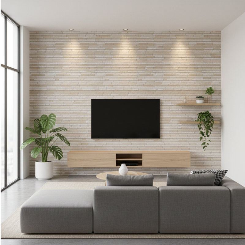 Glass Linear Mosaic Wall Tile