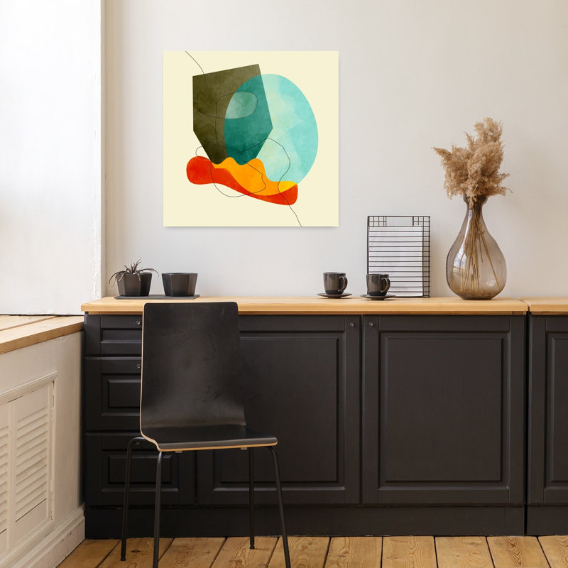Art contemporain, art contemporain abstrait, H 18 po x l 18 po