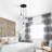 3-Light 55" Adjustable Dimmable Seeded Glass Cluster Pendant