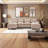 U-Shaped Cloud Sectional Sofa with Double Chaise, Chenille Fabric 8-Pillow Sofa-1673556821