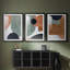 «Abstract of Shapes I» - Impression sur mesure encadrée de qualité supérieure - 3 pièces-458365387-458365390
