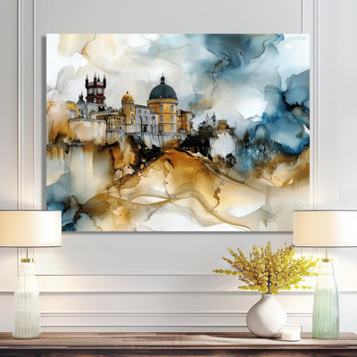 Aquarelle, Palais de Pena au Portugal II - Portugal, art mural