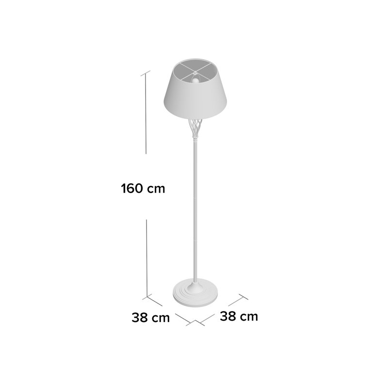 Alaskan 160cm Chrome Traditional Floor Lamp