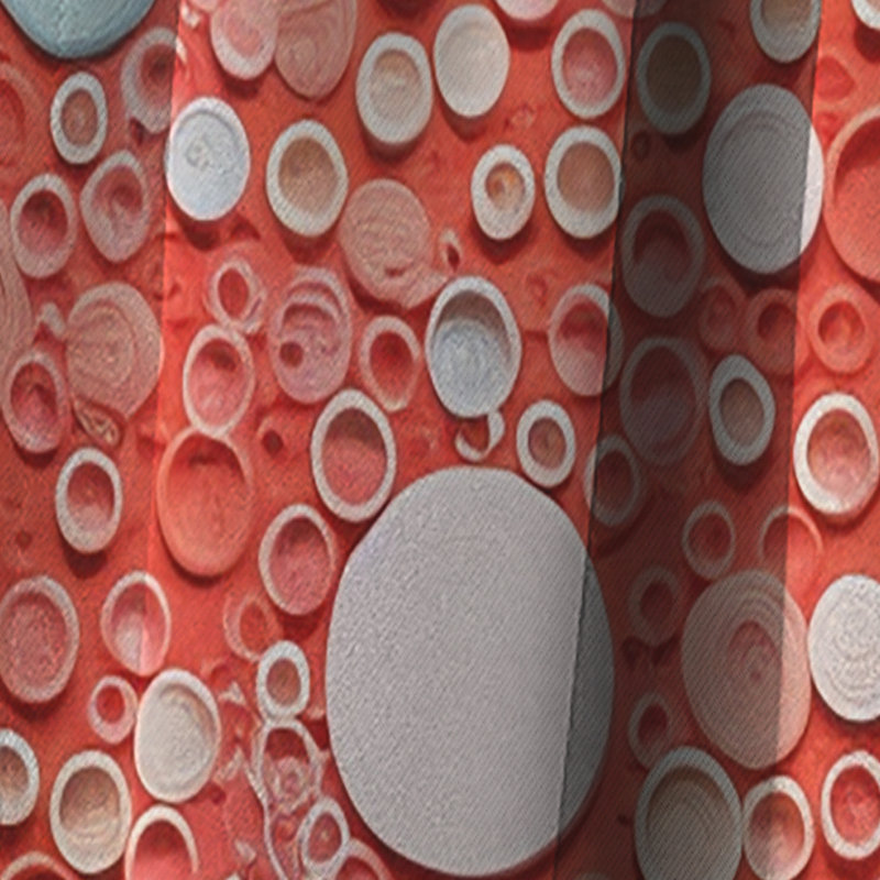 Coral Reef Barrier Impression II - Rideau occultant à motif animalier corail - 1 panneau, L 52 po x L 95 po