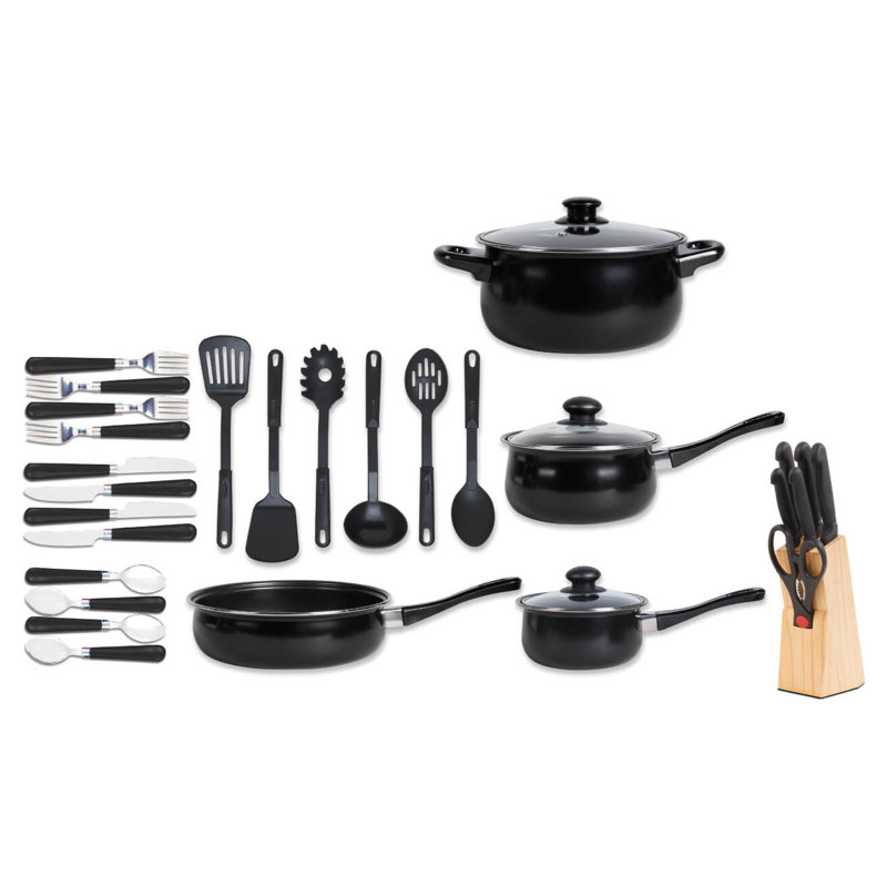 Ensemble de cuisine 32 pièces All U Need, noir