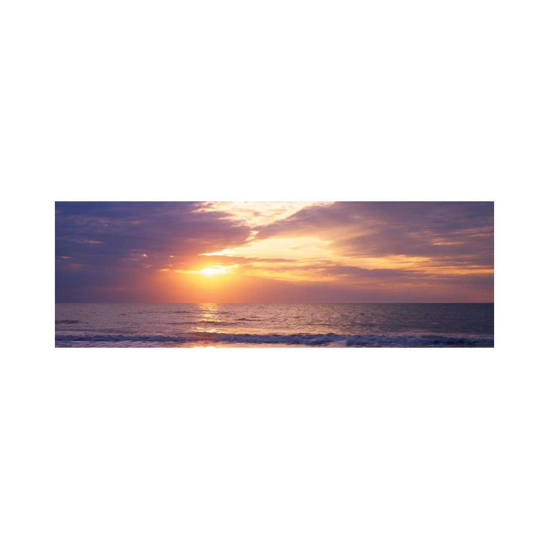 Atlantic Ocean At Sunset, Gulf Of Mexico, Naples, Collier County, Florida, USA by Panoramic Images - Wrapped Canvas Panoramic Print