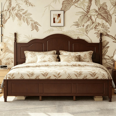 Platform Bed With Curved Headboard
