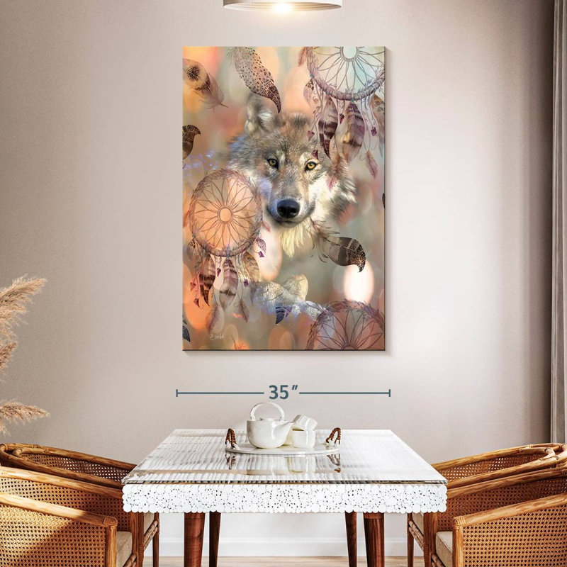 Brampt The Dream Wolf, 51" H x 34" W