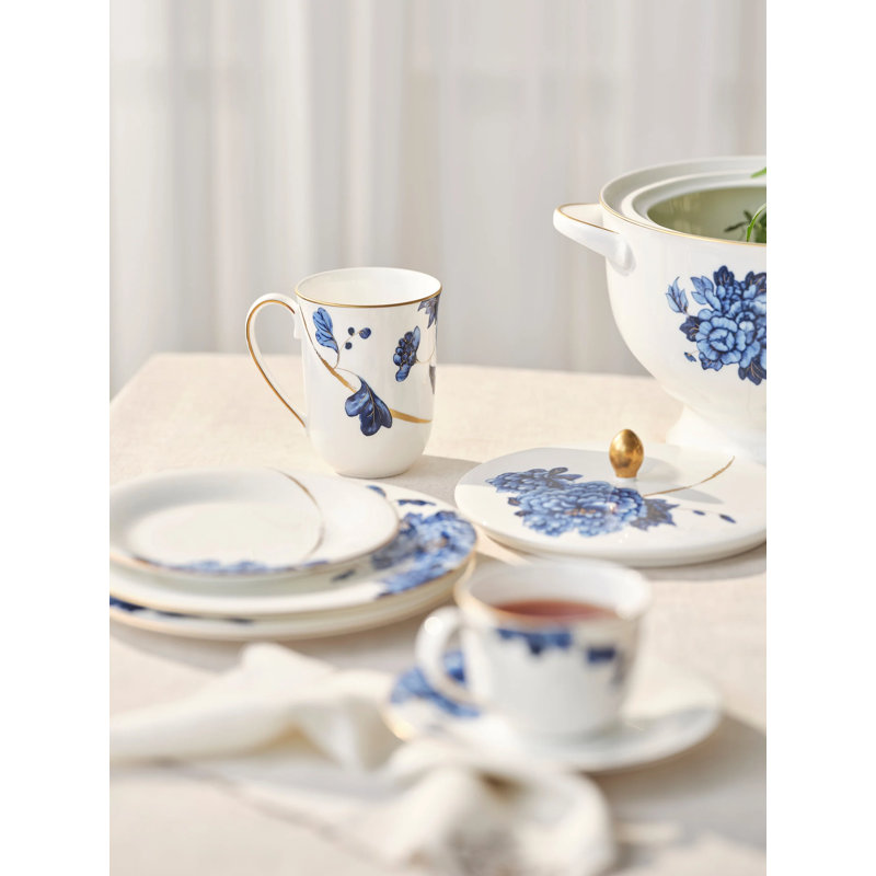Emperor Flower Bone China Coffee Mug, 9 oz
