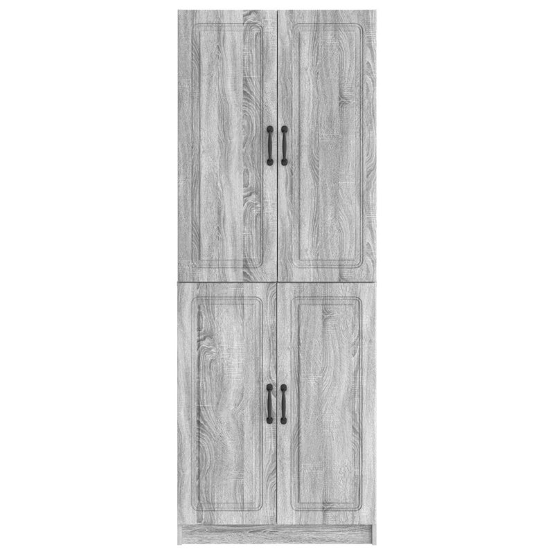 4 -Door 2 Storage Cabinet, Grey Sonoma