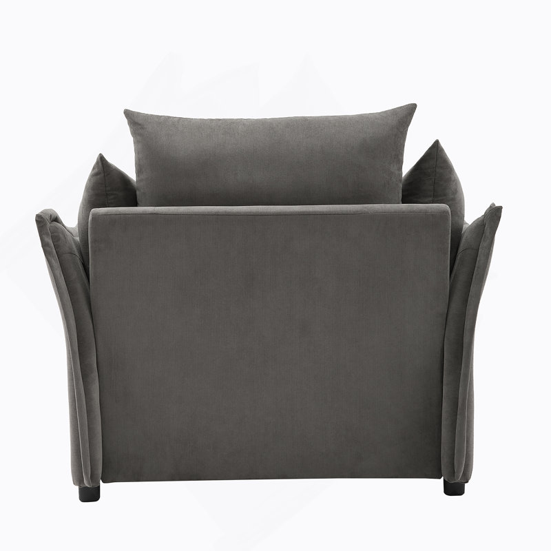 Fauteuil surdimensionné confortable pour diverses pièces au design élégant, Gris