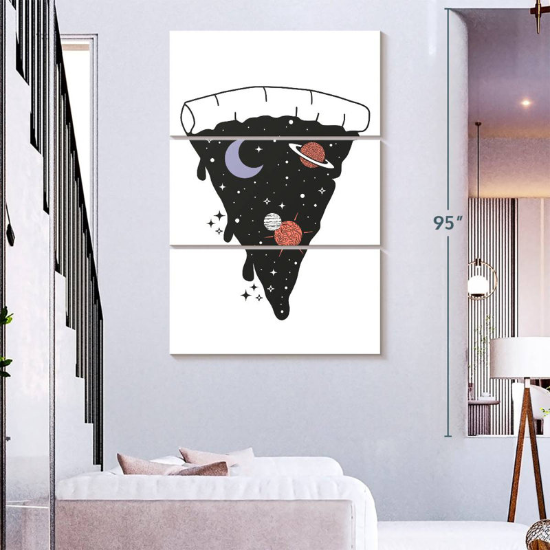 Yarlin Space Pizza, 74" H x 48" W