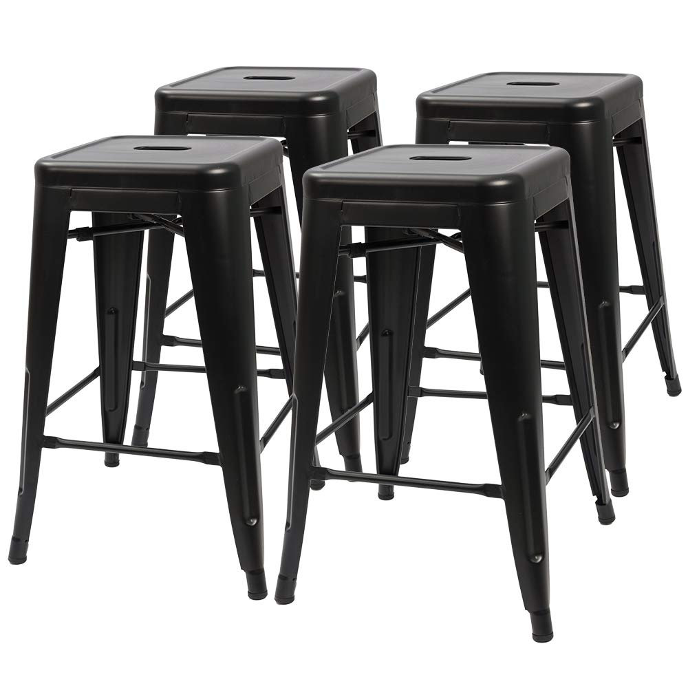 Lehman Counter Stool with Metal Frame (Set of 4) Williston Forge 