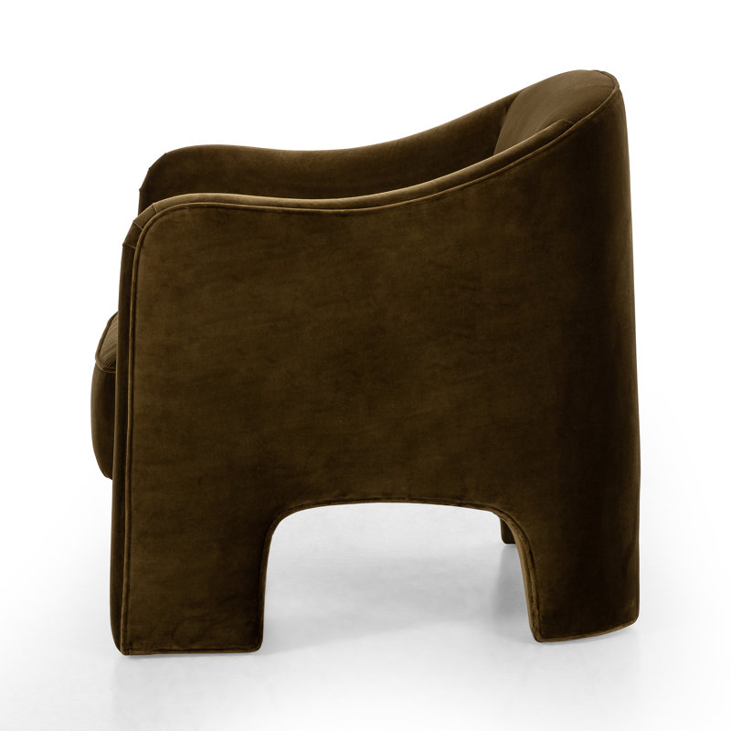 Sully Chair in Surrey Moss, Olive Green Velvet