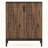 Brown & Black 5-Tier Geometric Shoe Cabinet