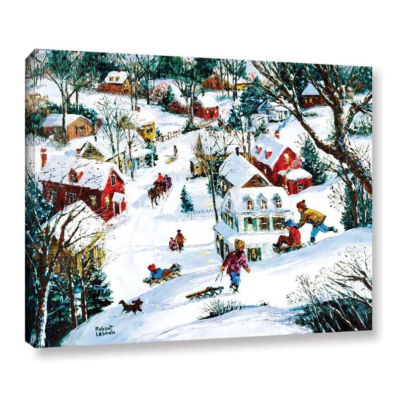 «Winters Playland», reproduction d'impression sur toile, H 36 po x l 48 po x P 2 po, Toile tendue