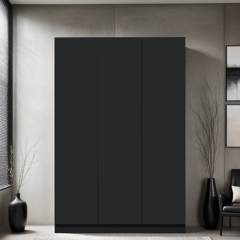 3 Door Wardrobe, Black