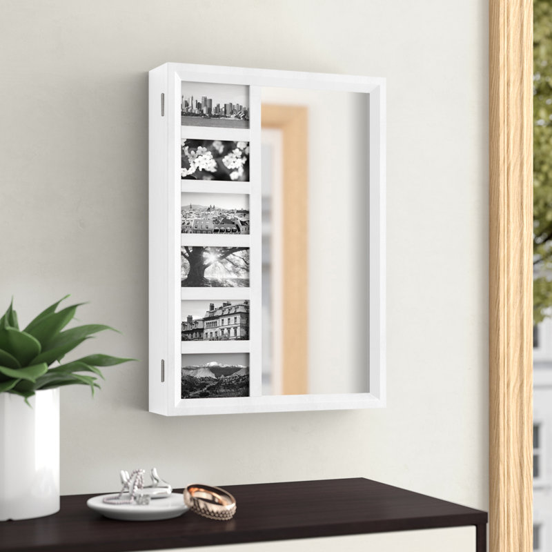 Netzer 16'' Wide Wall Jewelry Armoire, White