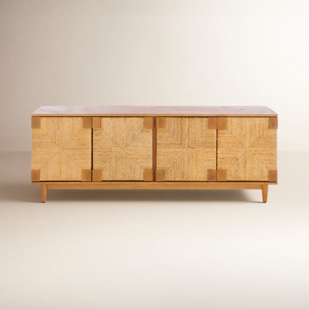 Aleja 65" Mahogany TV Stand, Natural