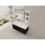 Ensemble de meuble-lavabo mural 48 po avec lavabo et support de rangement, ensemble de lavabo gauche en résine à bords épais