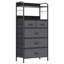 Commode 5 tiroirs pour chambre à coucher, commode avec tablette-846776073