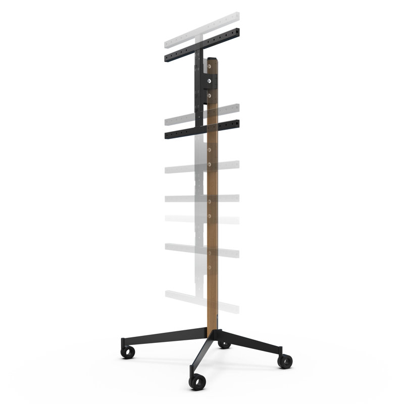 Universal TV Stand -  Wood/Oak, Black, 161cm H x 68cm W x 54.70cm D