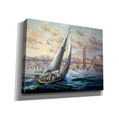  «Golden Gate» par Nicky Boehme, art mural sur toile, 34 po x 26 po