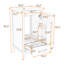 Meuble-lavabo compact compact avec porte à fermeture en douceur, rangement double couche et lavabo en céramique-1671603556