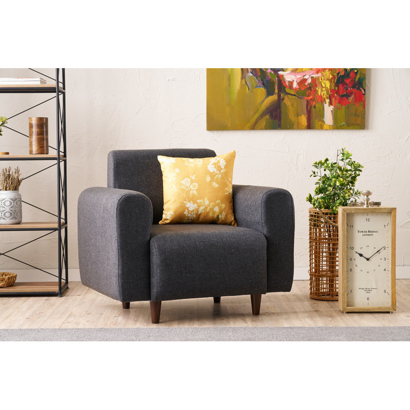 Bolat Upholstered Armchair, Anthracite