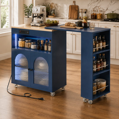 Solid Wood Top Kitchen Island