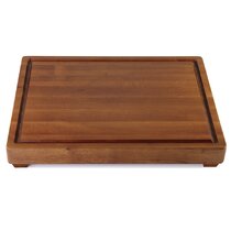 Farberware 12 x 16 Bamboo Cutting Board with Trench &Metal