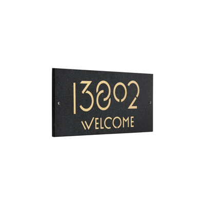 Frank Lloyd Wright Exhibition Welcome Granite Plaque, 12" x 6" Wall 1-line