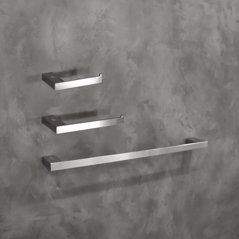 Sofia Brushed Nickel 3-Piece Stainless Steel Bathroom Hardware Set