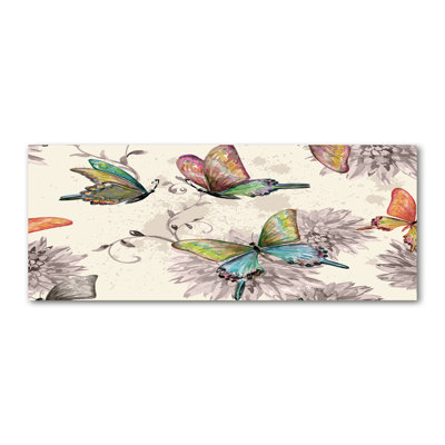 Butterflies And Flowers - Wrapped Canvas Print