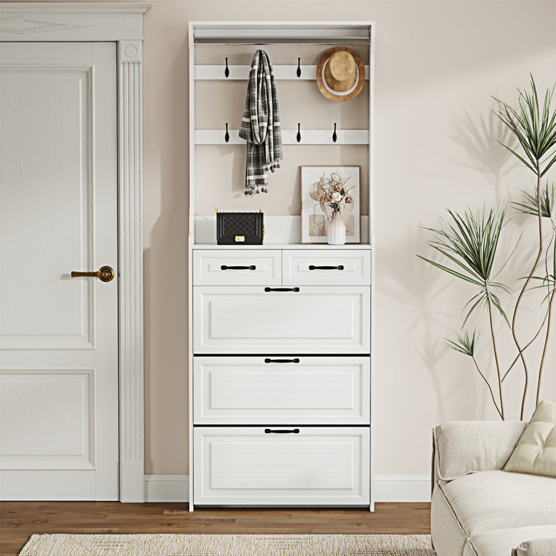 Nouvelle armoire à chaussures en bois, Blanc