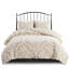 Housse de couette 3 pièces, double / grand, chenille de coton avec capitonnage et fermeture à boutons, double / grand, Shabby Chic