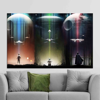 Star Wars Inspired Cotton Canvas Wall Art with Modern Abstract 3D Designs Ideal for Movie Aficionados and Abstract Art Admirers