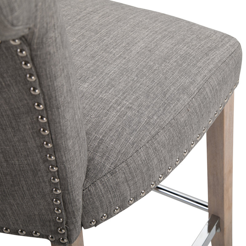 Tabouret Emsworth, Tabouret de comptoir (siège d'une hauteur de 26 p, Gris clair