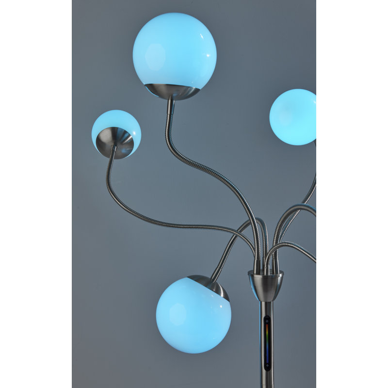 Phoebe 64'' Brushed Steel LED Tree Floor Lamp