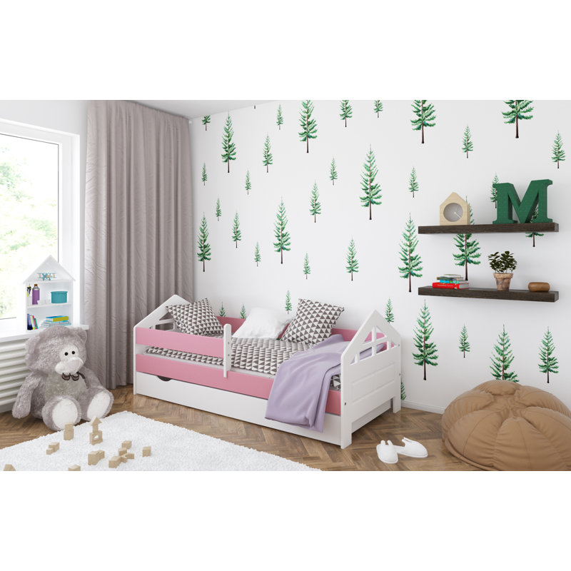 Vezina Cabin Bed with Storage Included, Pink, 80 x 160 cm