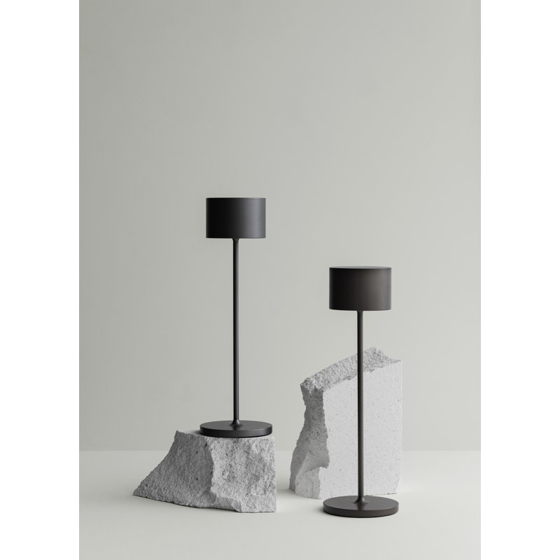FAROL Mobile Rechargeable LED Buffet Lamp, Gunmetal Metallic Grey