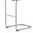 4pc Red Dining Bar Stools - Low Back, Upholstery, Metal Footrest Stool Rectangular, With