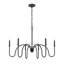 Lustre 6 lumières noir mat Parham-123222895
