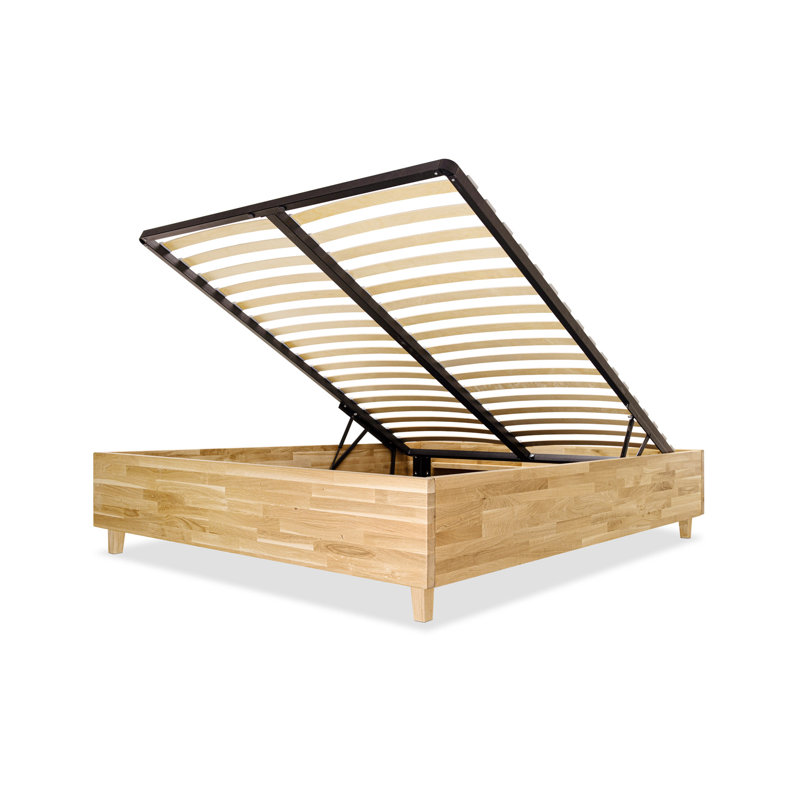 Flat Solid Wood Bed, 140 x 200 cm