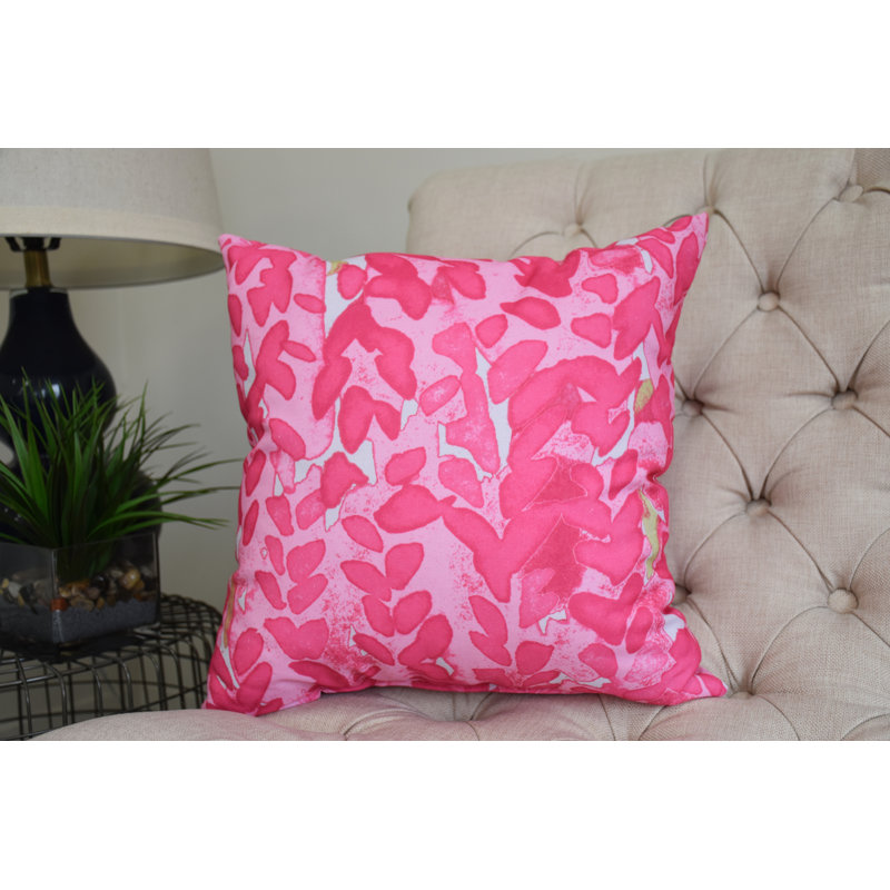 Housse et insert de coussin carré fleur, 26 po x 26 po, Rose, Extérieur
