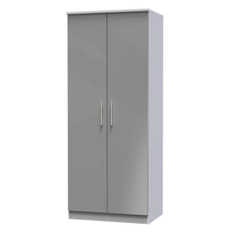 Fully Assembled Knightsbridge 2 Door Wardrobe, Grey