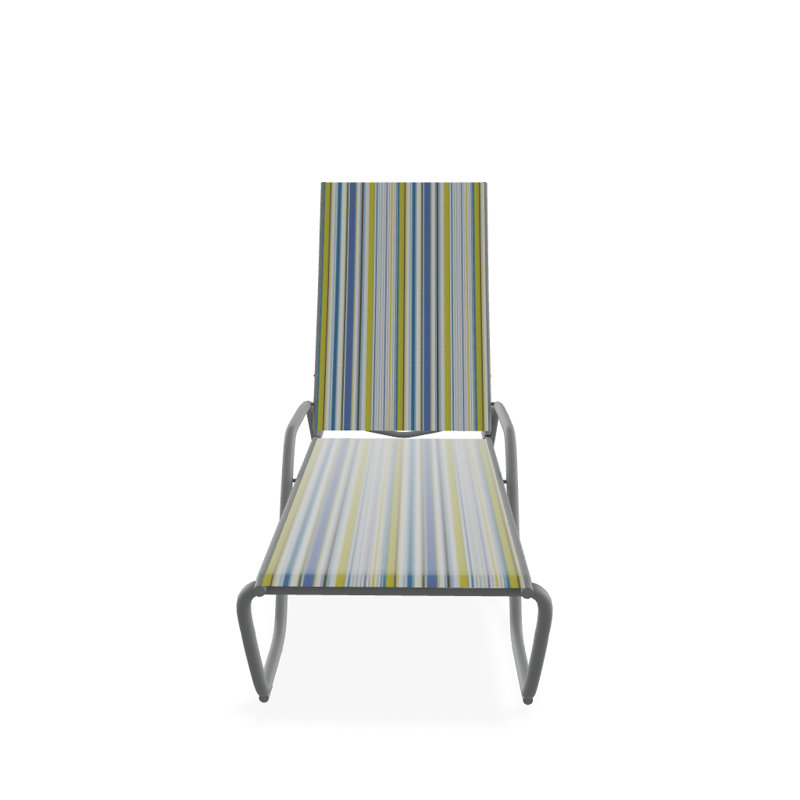 Outdoor Rust-Resistant Metal Chaise Lounge, Textured Graphite, Coastline