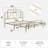 Metal Bed with Headboard and Footboard,No box Spring,Wooden Slat-721613088-721613092